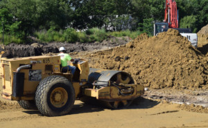 heavy equipment rolling site flat