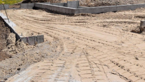 construction site being prepped for construction