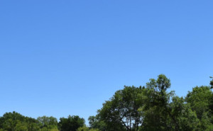 blue sky over Abode Construction site
